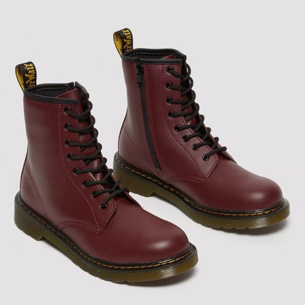Dr. Martens 1460 T LEATHER Cherry LACE UP BOOTS 4 M US Youth